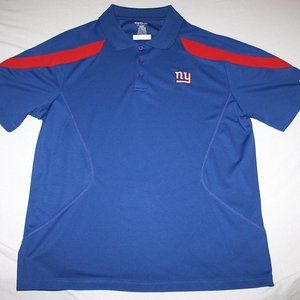 NY Giants NFL Polo Shirt Men L Blue NEW Reebok